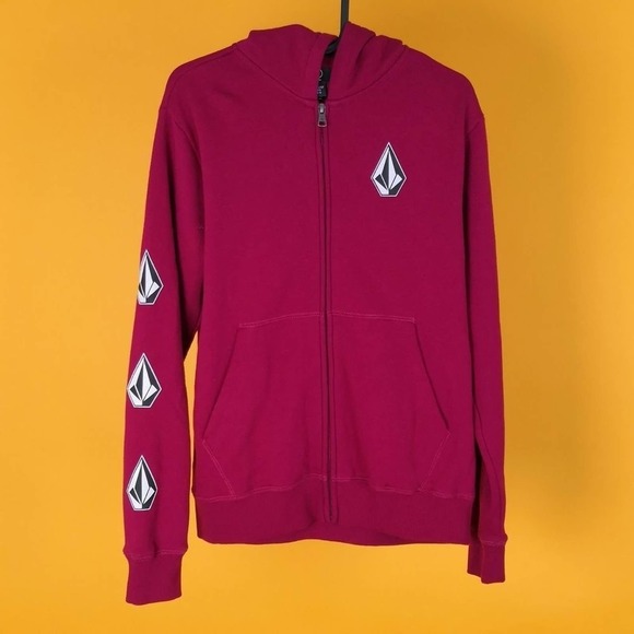 (P) Volcom Kids Girl sweater casual winter 2 pocket hoodie sz L ( 12 years) - Picture 1 of 9